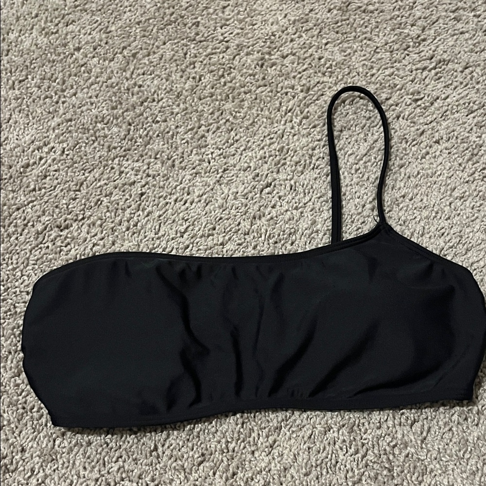 Abercrombie & Fitch Black One-Shoulder Bikini Top